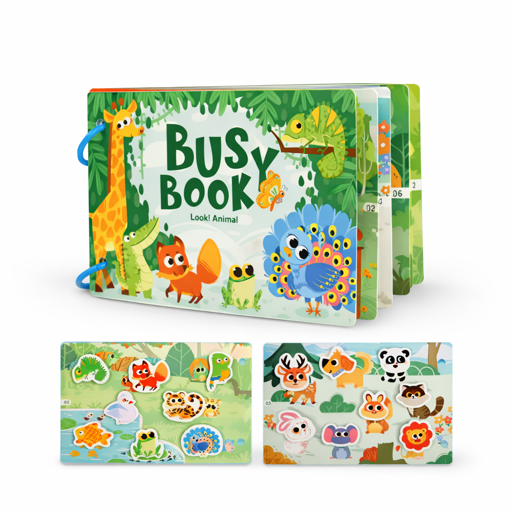 Montessori Animal Busy Book for Toddlers | Hands-On Learning Ages 2–5