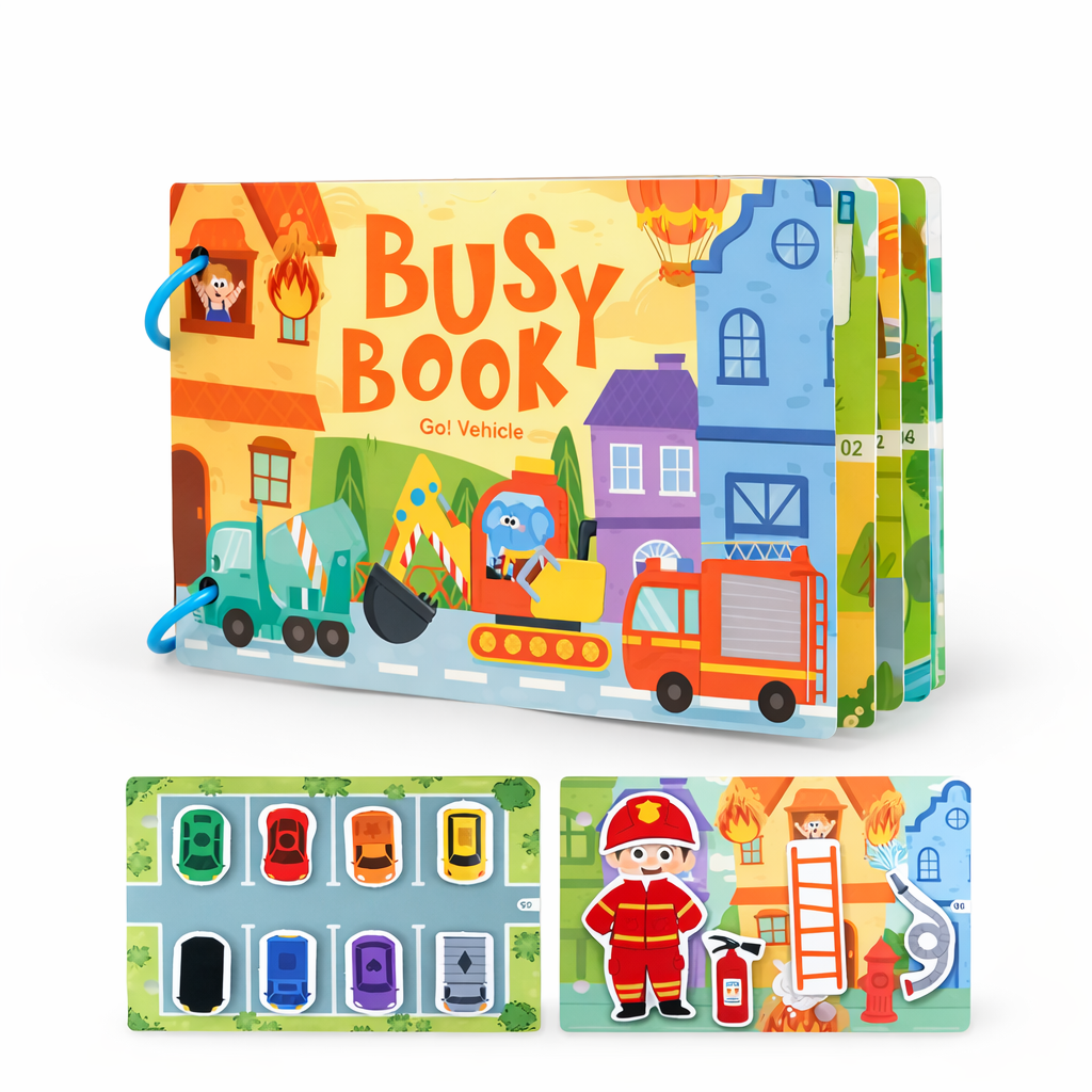 Montessori Vehicle Busy Book for Toddlers | Transportation Learning Ages 2–5