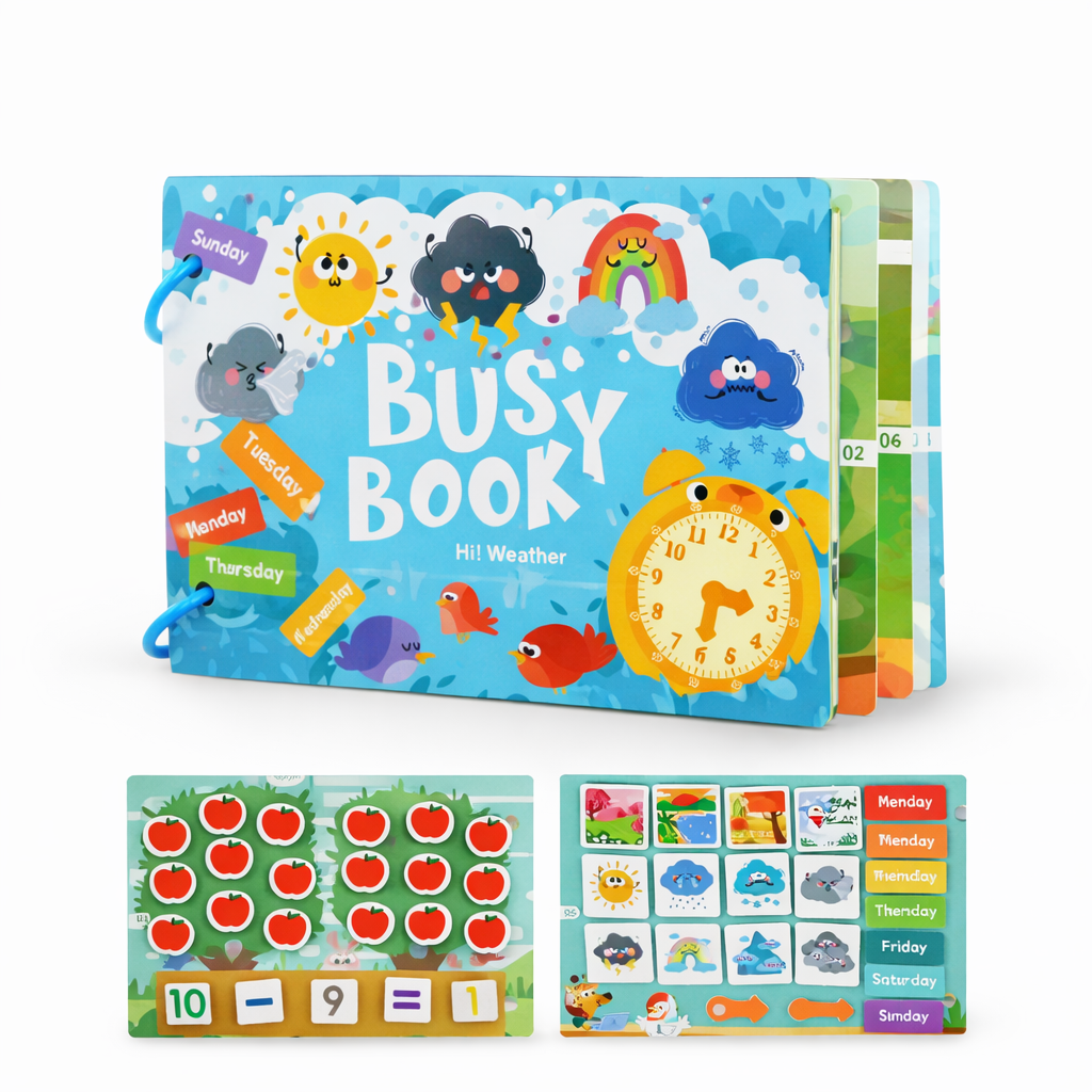 Montessori Weather & Days Busy Book for Toddlers | Learning Activity Ages 2–5